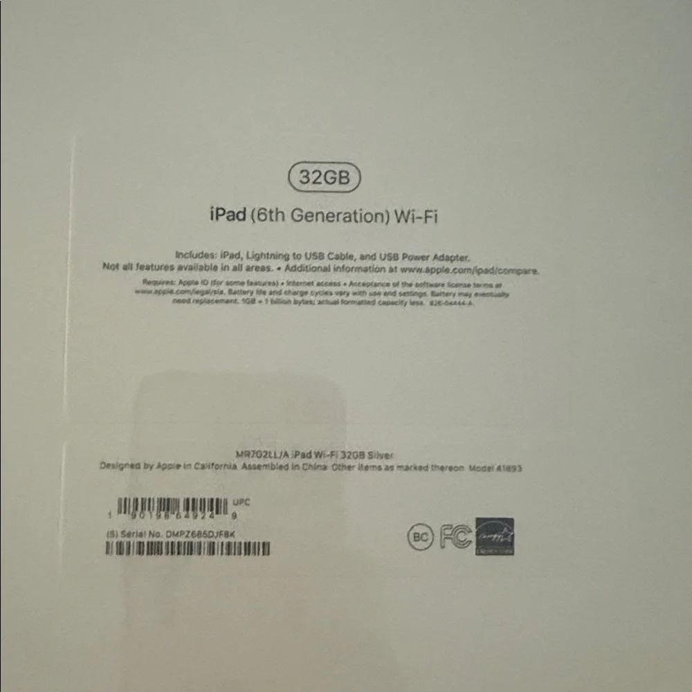 Apple iPad in Sleek Silver NEW SEALED